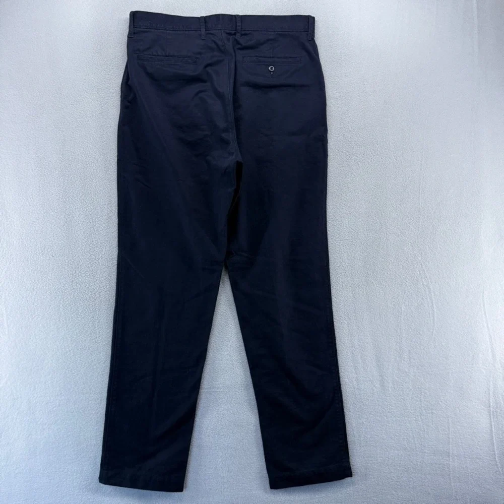 J.Crew Chino Pants Mens 33x34 Blue 770 Straight Fit Casual Canvas Chambray